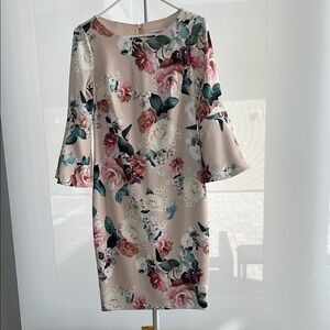 Calvin Klein Sz 6 Floral Print Women's lined Dress.